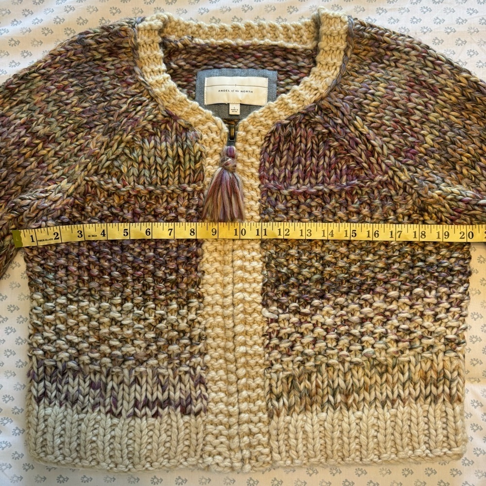 Angel Of The North by Anthropologie Chunky Multicolor Knit Large Cardigan - Picture 6 of 9
